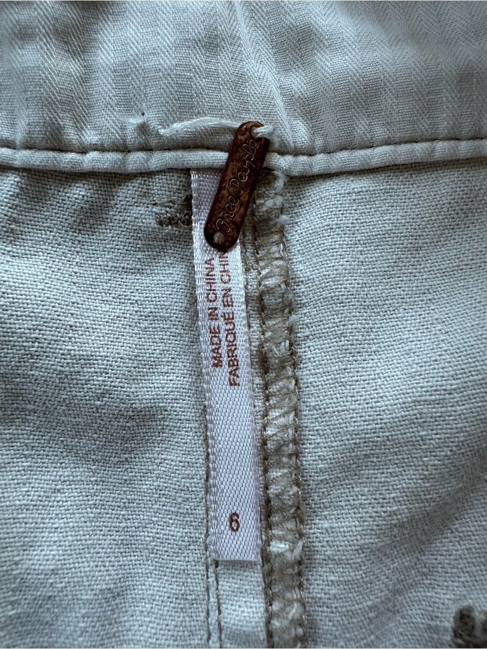Free People | Ivory Striped Cargo Pants - Picture 5 of 7